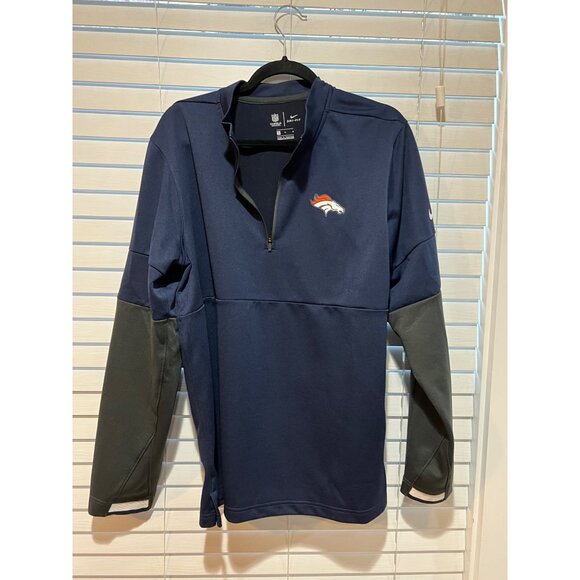 Nike Denver Broncos On‎ Field 1/4 Zip Pullover - Size L - Picture 1 of 4
